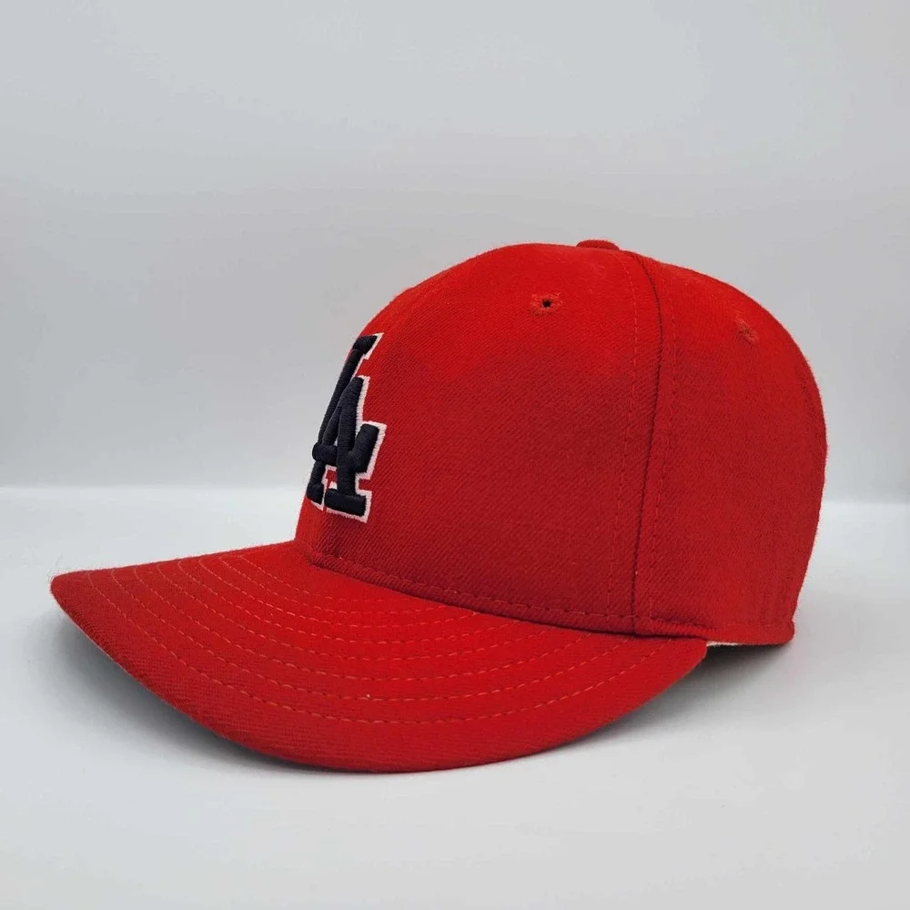 Los Angeles Dodgers Vintage New Era Fitted Hat Made in USA - 100% Wool - Size 7